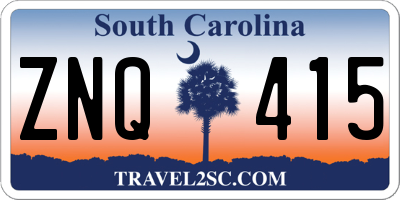 SC license plate ZNQ415