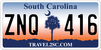SC license plate ZNQ416