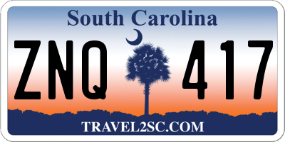 SC license plate ZNQ417