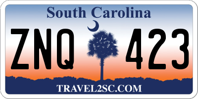 SC license plate ZNQ423