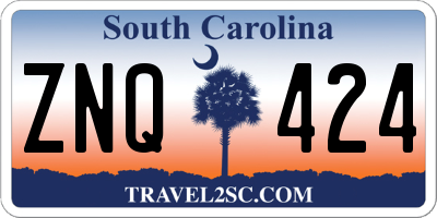 SC license plate ZNQ424