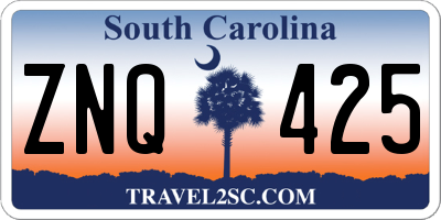 SC license plate ZNQ425