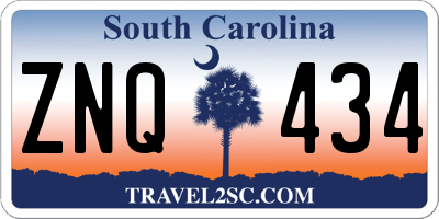 SC license plate ZNQ434
