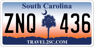 SC license plate ZNQ436