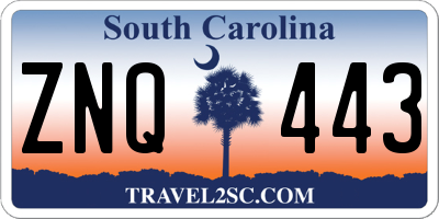 SC license plate ZNQ443