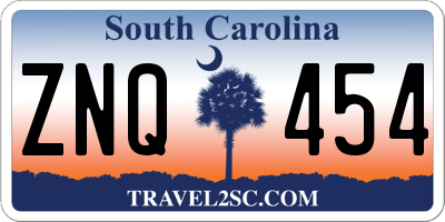 SC license plate ZNQ454