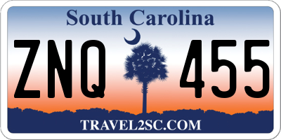 SC license plate ZNQ455