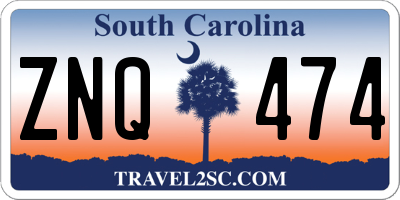 SC license plate ZNQ474