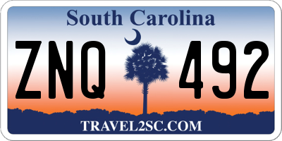 SC license plate ZNQ492