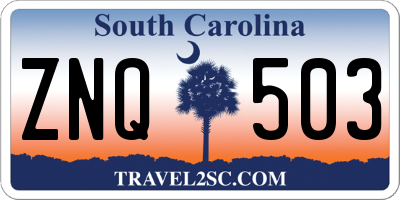 SC license plate ZNQ503