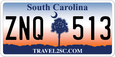SC license plate ZNQ513