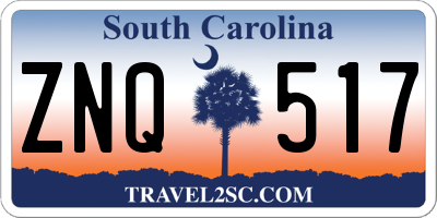 SC license plate ZNQ517