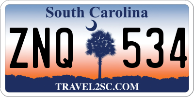 SC license plate ZNQ534
