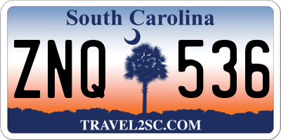 SC license plate ZNQ536