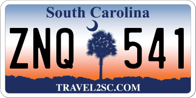 SC license plate ZNQ541