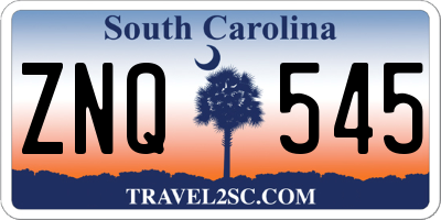 SC license plate ZNQ545