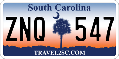 SC license plate ZNQ547