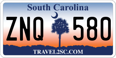 SC license plate ZNQ580