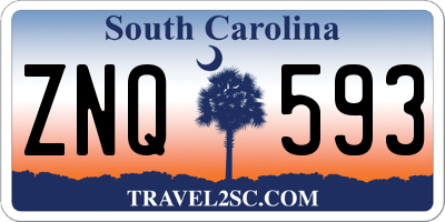 SC license plate ZNQ593