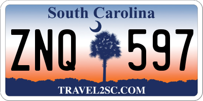 SC license plate ZNQ597