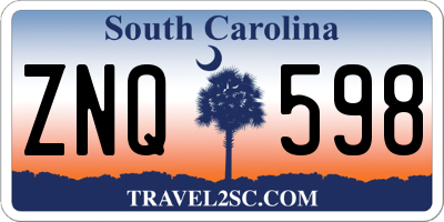 SC license plate ZNQ598