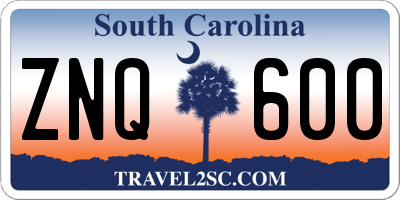 SC license plate ZNQ600