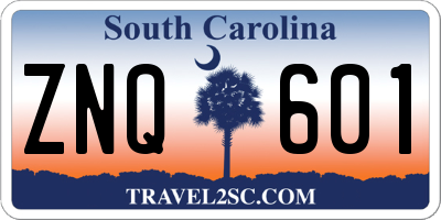 SC license plate ZNQ601