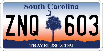 SC license plate ZNQ603
