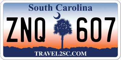 SC license plate ZNQ607