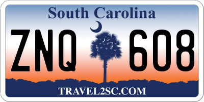 SC license plate ZNQ608