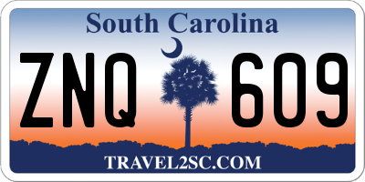 SC license plate ZNQ609