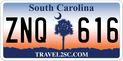 SC license plate ZNQ616