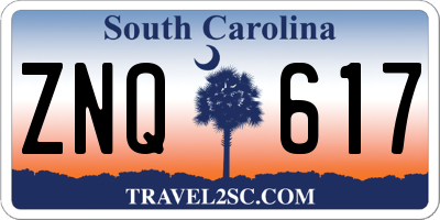 SC license plate ZNQ617