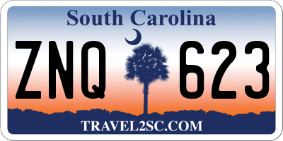 SC license plate ZNQ623