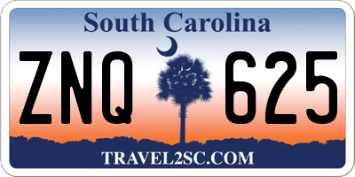 SC license plate ZNQ625