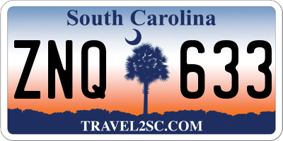 SC license plate ZNQ633