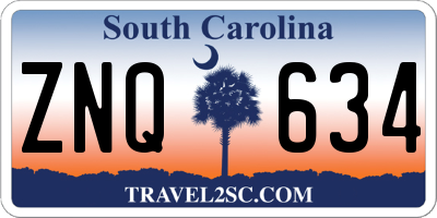SC license plate ZNQ634