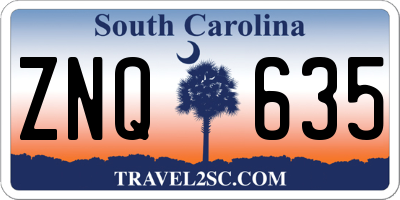 SC license plate ZNQ635