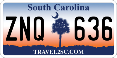 SC license plate ZNQ636