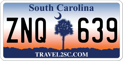 SC license plate ZNQ639