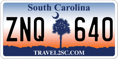 SC license plate ZNQ640