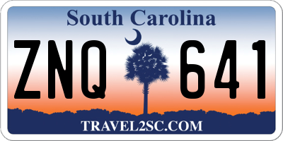 SC license plate ZNQ641