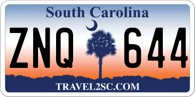 SC license plate ZNQ644