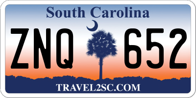 SC license plate ZNQ652