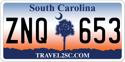 SC license plate ZNQ653
