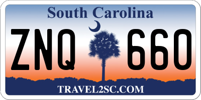 SC license plate ZNQ660