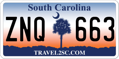 SC license plate ZNQ663