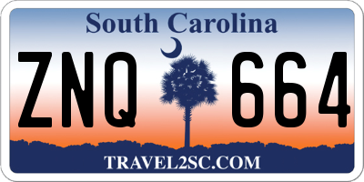 SC license plate ZNQ664