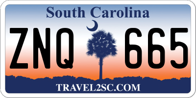 SC license plate ZNQ665