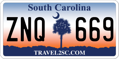 SC license plate ZNQ669